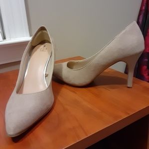Nude Suede Pumps